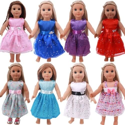 Doll 14 Styles Bow Princess Skirt For 18 Inch American&43 Cm Born Baby Doll Clothes Accessories,Generation Birthday Girls Toy