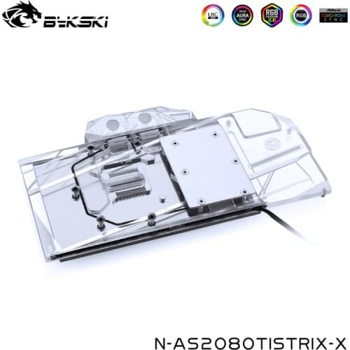 Bykski GPU Cooler Work With ASUS ROG STRIX-GTX2080TI-O11G-GAMING Water Cooling Copper GPU Block, N-AS2080TISTRIX-X