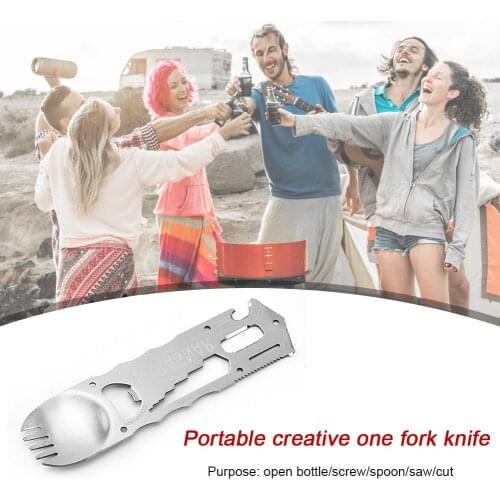Camp Spoon Fold Spork Fork Tableware Knife Cutlery Bottle Outdoor Cutlery Portable EDC Spoon Fork Knife Hiking Multi