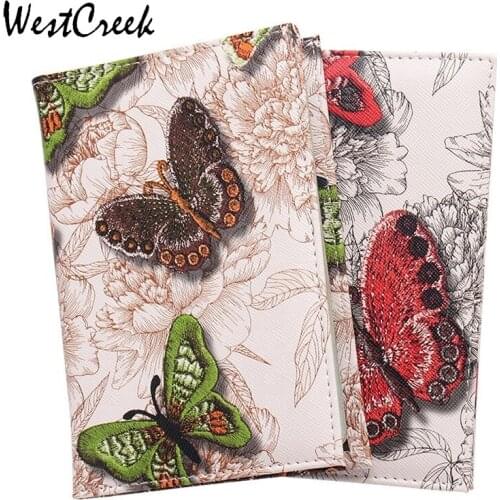 WESTCREEK Brand PU Leather Women High quality Fashion Personal Colorful Animal Printing Passport Holder Passport Cover