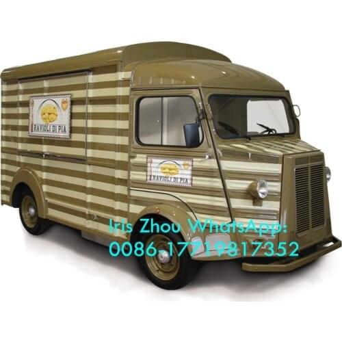 Vintage romantic electric mobile food van truck food vehicle