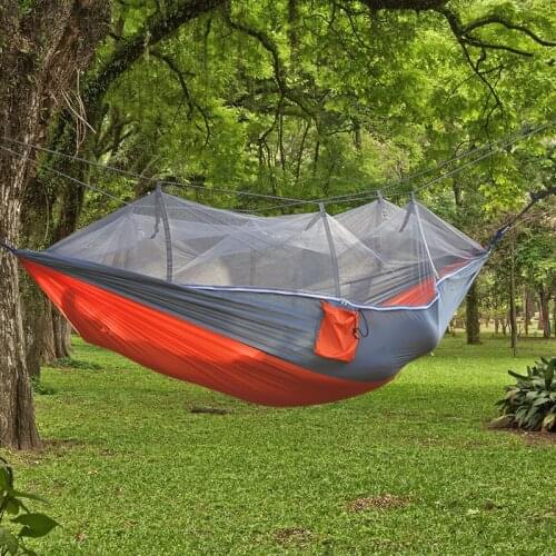 Camping Hammock With Mosquito Net Portable Hammock Lightweight Nylon Tent Accessories Straps Hammock For Outdoor Barraca Camping