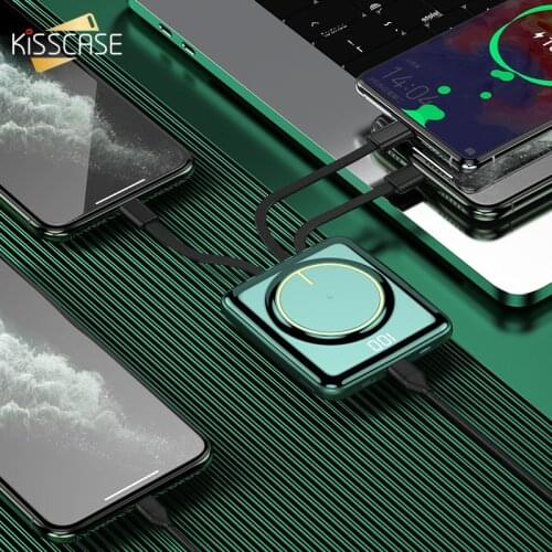 Portable 20000mAh Power Bank Built-in Cable Charger Wireless Power Bank Mini Shared Four-Wire Mobile Power Supply For Phone