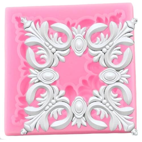 Baroque Relief Cake Border Silicone Mold Candy Chocolate Gumpaste Polymer Clay Resin Moulds Fondant Molds Cake Decorating Tools