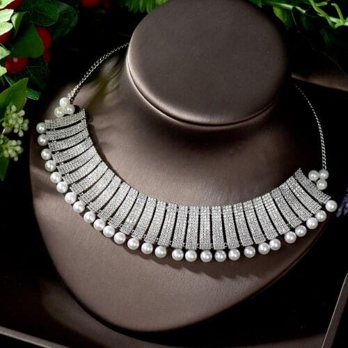 Hibride Luxury Link Chain Choker Necklace For Women Femme Party Cubic Zircon CZ Vintage Fashion Jewelry Bijoux Femme N-1258