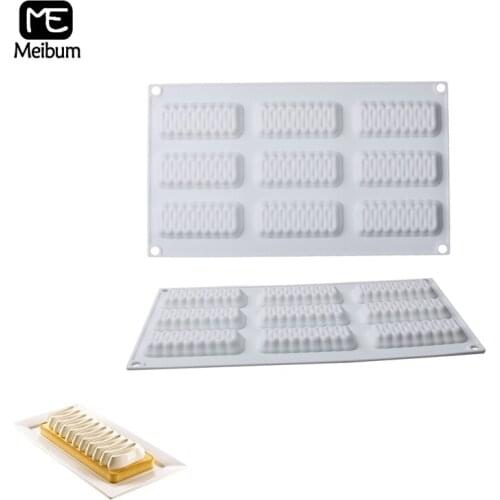 Meibum 9 Cavity Wave Shape Silicone Mold DIY Chocolate Dessert Cake Decoration Mould Mousse Pastry Modle Kitchen Baking Tools