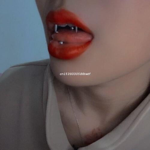 Smiley Piercing Tiger Teeth Nail Halloween Essentials Role-Playing Parties Dropship