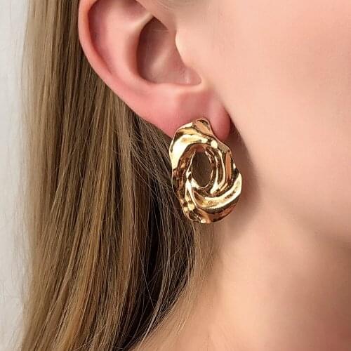 Punk 2021 Fashion Earrings For Women Fashion Metal Vintage Golden Glamour Trend Sexy Beach Cute wholesale