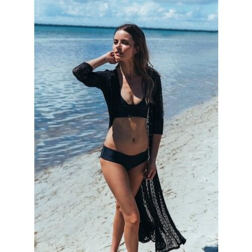 2017 New Europe America Style Beach Loose Solid Hollow Out Regular Natural Summer Women Dresses Free Size T1806