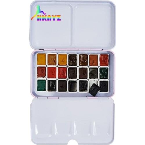 1sets Russia Imported White Night 24 Master Artist-Level Watercolor Paint Set Sub-package Macarons Colors Acuarelas