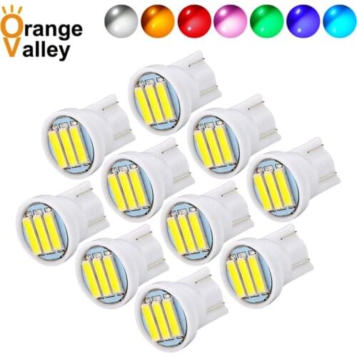 10Pcs High Quality T10 Super Bright 7020 SMD W5W 194 501 3 LED Car Auto Interior Lights Wedge Door Instrument Side Bulb Lamp