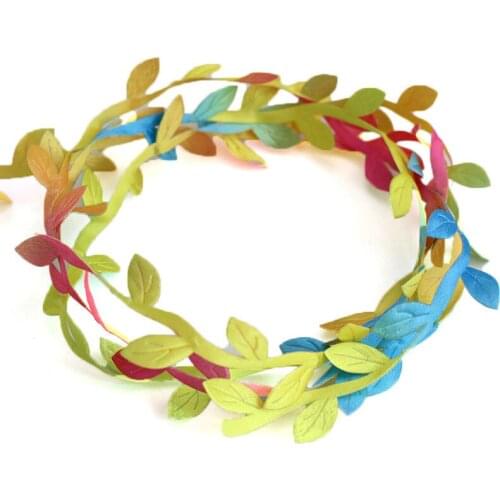 10 Yard Silk Leaf-Shaped Handmake Artificial green Leaves For Wedding Decoration DIY Wreath Gift Scrapbooking Craft Fake Flower