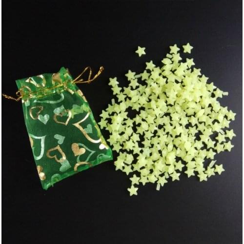 200pcs/pack 3D Luminous Shine Stars Wall Stickers Fluorescent Glow In The Dark Bedroom Living Home Decoration Kids Toys Gifts