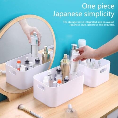 3 Color Small Pantry Storage Bins, Plastic Storage Bins with Handles for Bedroom, Black/ Transparent/ White