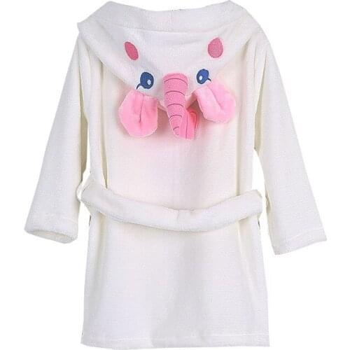 Bathrobes for Girls Unicorn Nightgown Baby Boys Velvet Robes Kids Cartoon Pajamas Children Pokemon Bath Robe Home Wear Clothing