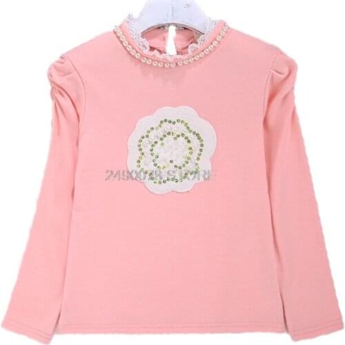 White Shirts for Princess Girl Lace Blouse 2019 Cotton Soild Girl School Sweatshirts Blouse Shirts Blusas Children Clothing A96