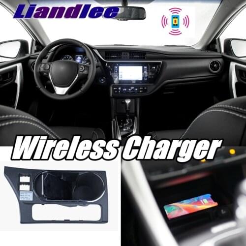 Liandlee Wireless Car Phone Charger Armrest Storage Compartment Fast qi Charging For Toyota Corolla E170 2013~2019