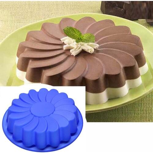 Large Flower Shape Cake Mould Silicone Fondant Jelly Pudding Chocolate Mold DIY Dessert Pastry Baking Pan Cake Decorating Tool