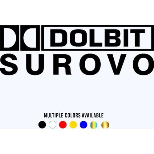 CK2669#25*8cm Dolbit Surovo funny car sticker vinyl decal silver/black car auto stickers for car bumper window car decorations