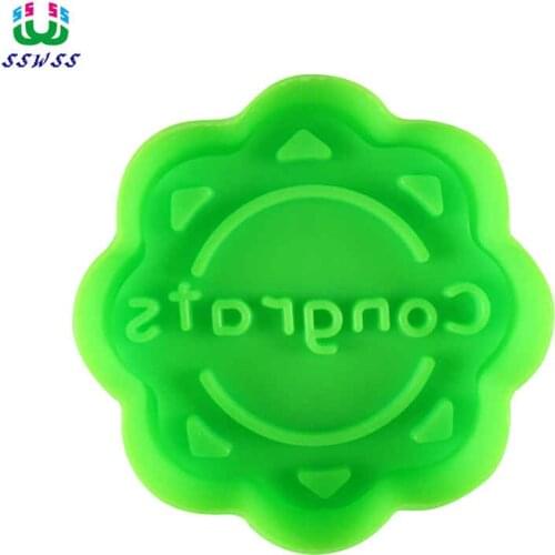 Flowers Of Congratulations Pattern Printing Molds,Food Grade Plastic Cake Decorating Cutters Tools,Direct Selling
