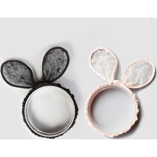 Cute New Lace Rabbit Ears Children Headbands Elastic Hair Bands Girls Headwear Kids Hair Accessories Baby Hairbands