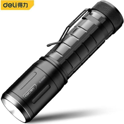 Deli LED Strong Light Rechargeable Flashlight 26650 Battery 5 Modes Long Time Waterproof Outdoor Camping Powerful LED Flashlight