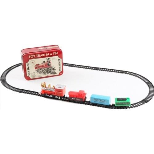 FBIL-Children Christmas Mini Electric Train Toy Fun Puzzle Diy Track Splicing Car Parent-Child Interaction Birthday Gift