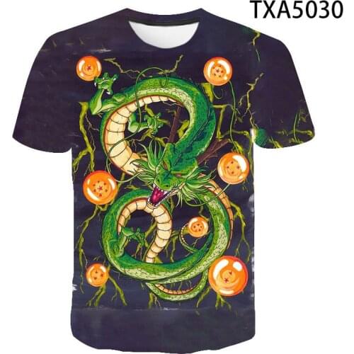 Anime 3D Print T Shirt Streetwear Dragon Short Sleeve Boy Girl Kids Fashion Men Women Children DBZ Casual Short Sleeve Cool Tops