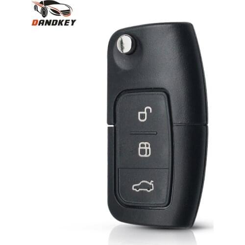 Dandkey Modified 3 Buttons Flip Folding Car Blank Key Shell Remote Fob Cover For Ford Focus Fiesta C-Max S-Max Ka Mondeo Galaxy