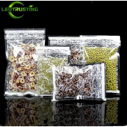 Leotrusting 100pcs Flat Bottom Plastic Zip Lock Bag Clear Snowflake Zip Bag Coffee Snack Cookie Packaging Bag Plastic Gift Bags