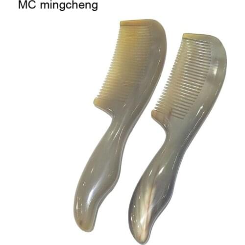MC Makeup Brushes High Quality Handle Yak Horn Comb Scalp Massage Combs For Professional Hairdressers Process Shampoo Brush
