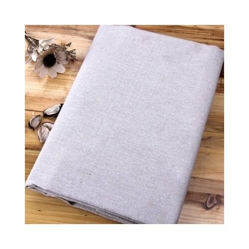 1 Meter Plain Solid Cotton Linen background Fabric Upholstery Sewing Table Cloth Crafts Curtain Material