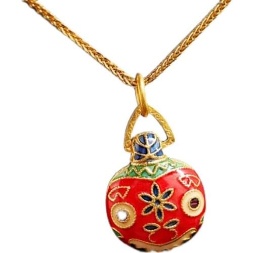 Pure 24K Yellow Gold Pendant Women 999 Gold 3D Hard Gold Dragon Son Necklace Pendant