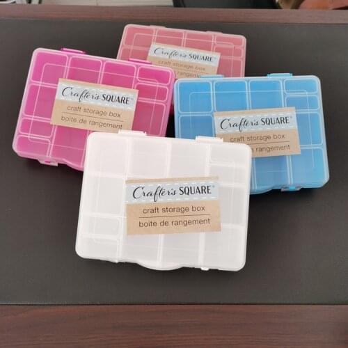 PP material simple buckle travel multi-function 12 grid sundries storage box desktop cosmetic snack box pills organizer