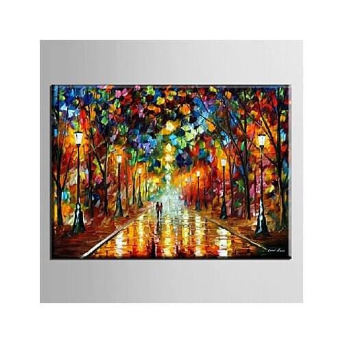 Hand Painted Modern Landscape Night Scene Canvas Oil Painting Wall Decor Landscape canvas Wall art for Home Decor bedroom