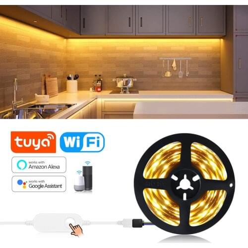 Tuya Smart WIFI led strip lights decoration for wall bedroom Kitchen Cabinet 12V 5M diy for amazon Alexa Google Home Smart Lamp