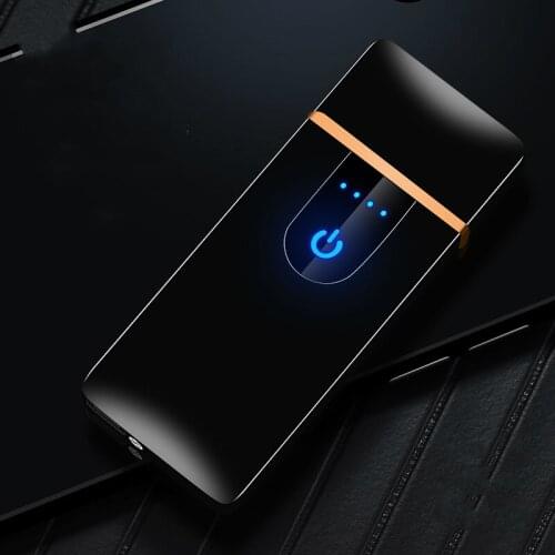 Ultra-thin Compact Smart Sensor Touch-sensitive Tungsten Wire Rechargeable Lighter All-in-one Portable USB Rechargeable Lighter