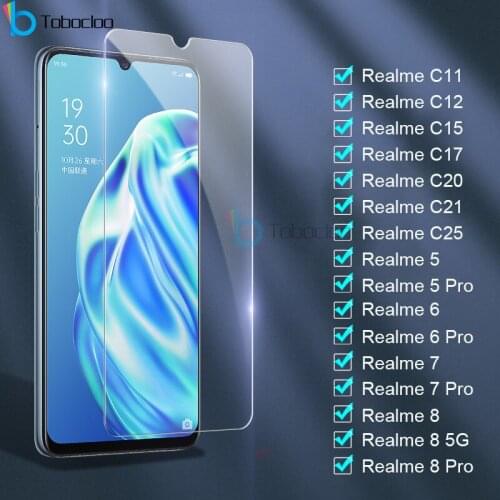Tempered Glass For OPPO Realme C11 C3 C12 C15 C17 C21 C20 C25 REALME 5 5I 6 6I 7 7I 8 5G PRO XT 6 PRO 4G Screen Protector 9D