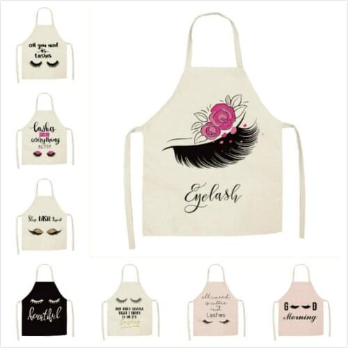 Ladies Eyelash Printing Alpaca Apron Kitchen Cooking Accessories Aprons Apron for Men Cafe Kitchen Apron Kitchen Apron Women