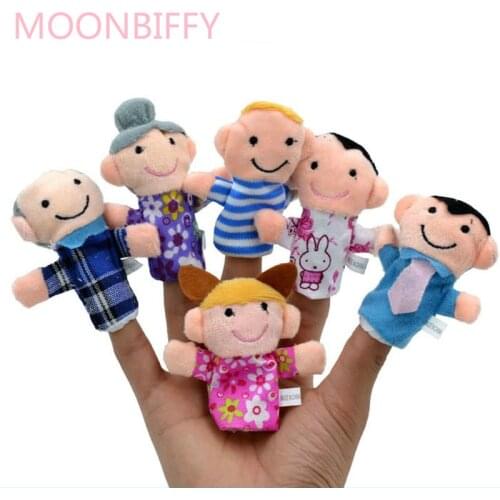 1Pcs Family Finger Puppet Cloth Doll Baby Educational Hand Toy Funny Kids Doll Toy