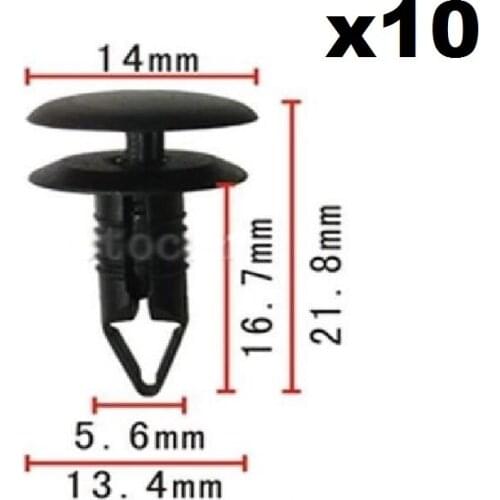 10pcs Screw Interior Fastener Rivet Clip Retainer For Mazda MX6 / 626 For Ford For Mitsubishi OEM B101-68-252-00
