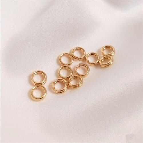 14K Gold Filled Accessories Double open ring diy jewelry necklace bracelet end ring link ring