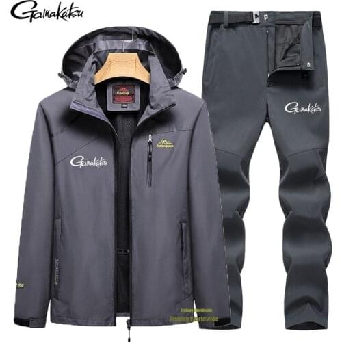 2021 Summer Gamakatsu Fishing Jackets Man Waterproof Thin Hooded Hiking Fishing Suits Mens Breathable Quick Dry Fishing Clothes