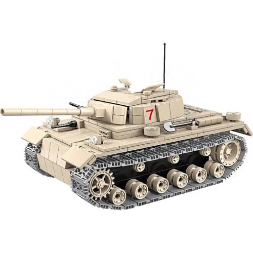 711 Pcs Model Building Blocks Ww2 Army World War German tank 3 Figures Bricks Kits Sets Education Toys for Children Kids