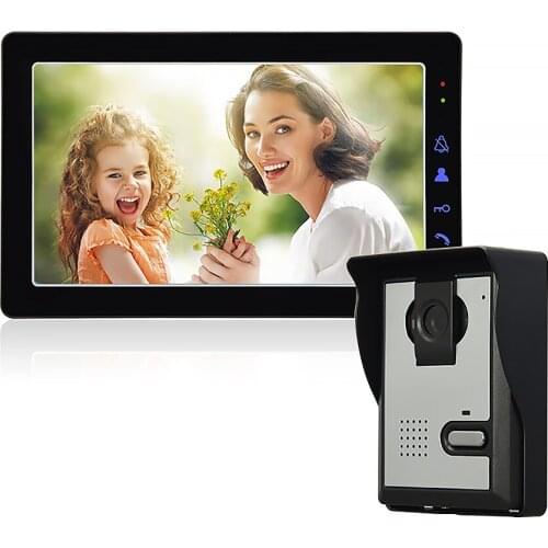 9 inch Wired Video Intercom for Home Video Door Phone Doorbell System LCD Indoor Monitor Waterproof IR Camera Support Unlock