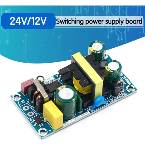 AC-DC 12V2A 24W Switching Power Supply Module Bare Circuit 100-265V to 12V 2A Board for Replace/Repair 24V1A