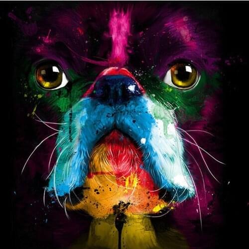 Full Square/Round Drill 5D DIY Diamond Painting "Colorful dog" 3D Embroidery Cross Stitch 5D Rhinestone Home Decor Gift