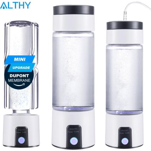 ALTHY Hydrogen Rich Water Generator Bottle DuPont SPE & PEM Dual Chamber H2 Maker lonizer Max 3000ppb