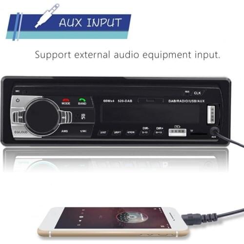 Car Radio Player Bluetooth Card Insert Practical U Disk Radio MP3 Player for Vehicles Аудио для авто автомагнитолы android auto
