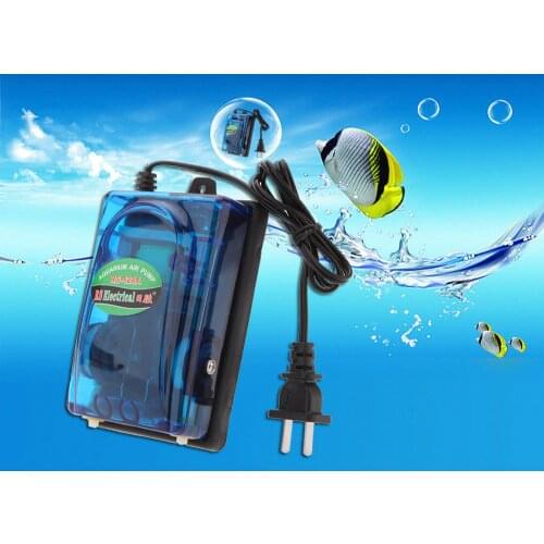 Silent 5W 3.5L/min Aquarium Air Pump 2 Air Outputs High Output Energy Efficient Fish Tank Oxygen Airpump Accessories RS-628A